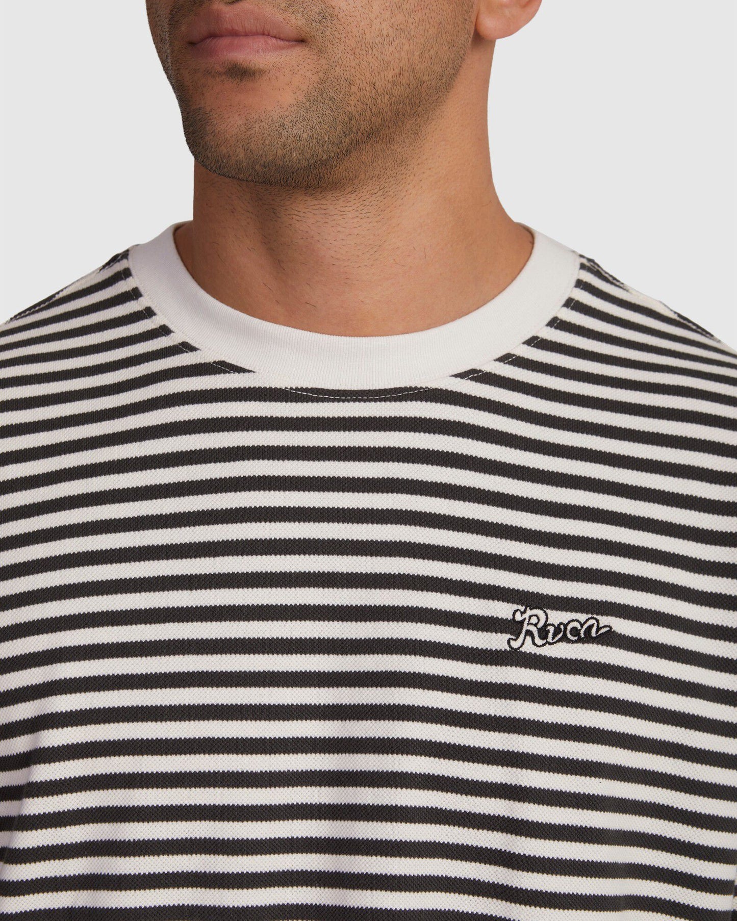 RVCA Alley Stripe Tee Washed Black