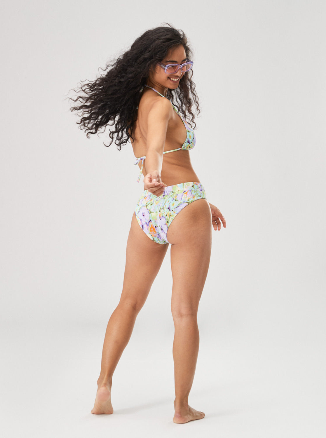 Roxy Blumen High Leg Mid Waist Bikini Pant