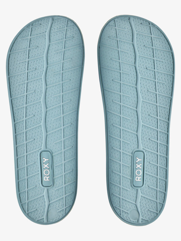 Roxy Girls Slippy Sandals Blue Surf