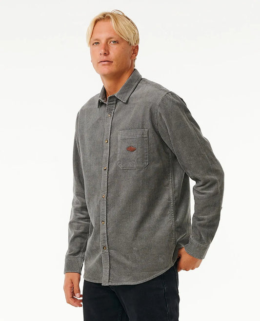 Rip Curl Classic Surf Cord Shirt Charcoal Grey