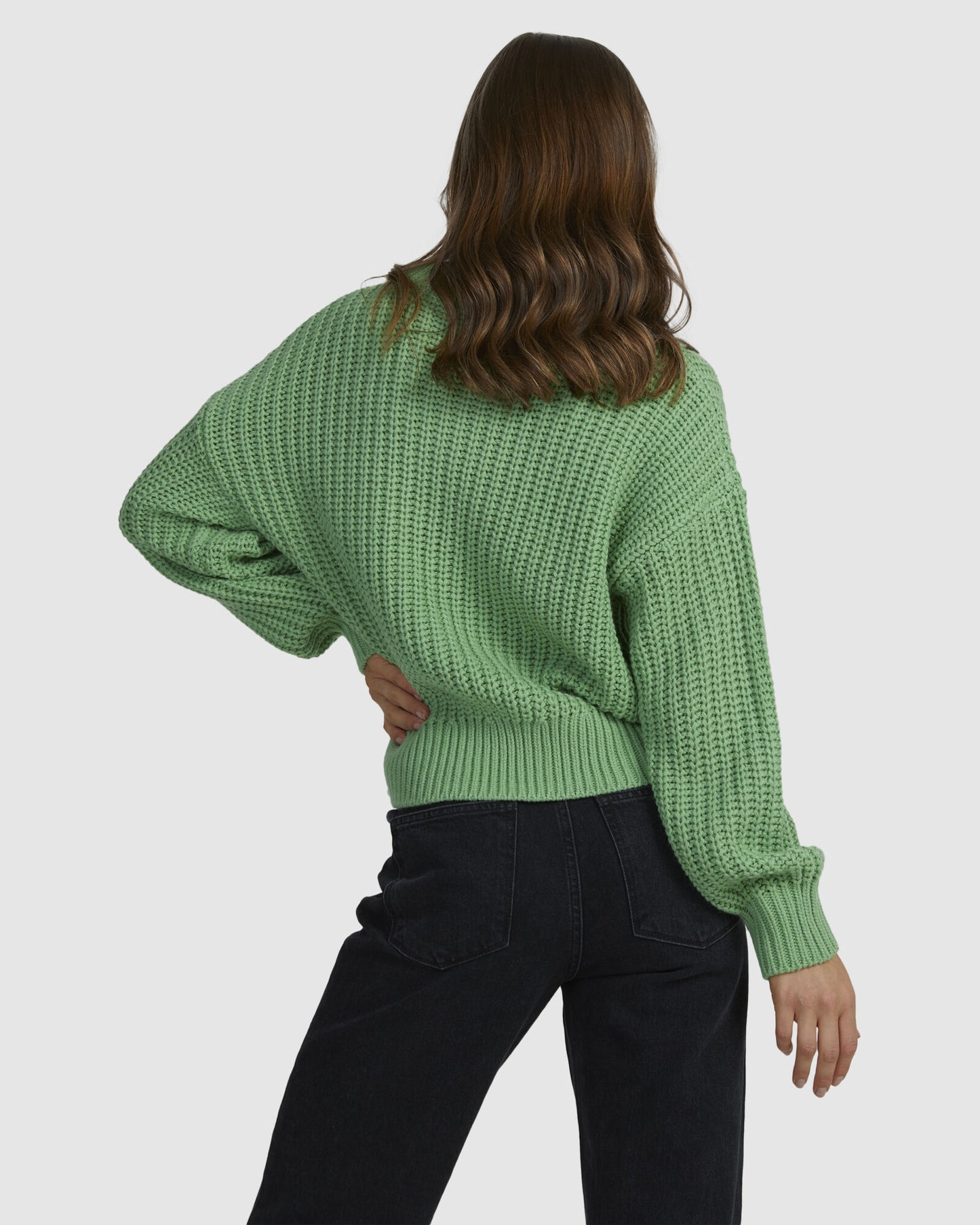 Roxy Coming Home Knit Sweater Green
