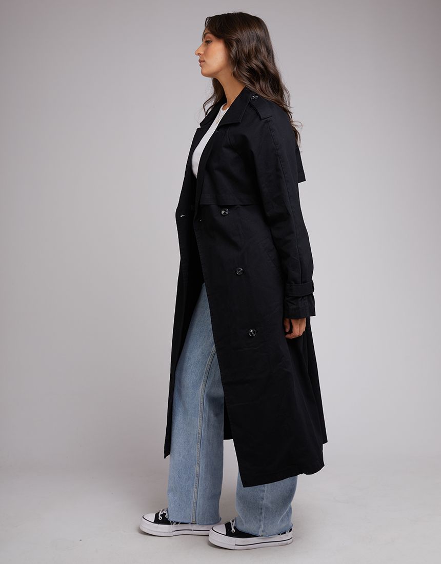 All About Eve Emerson Trench Coat Black