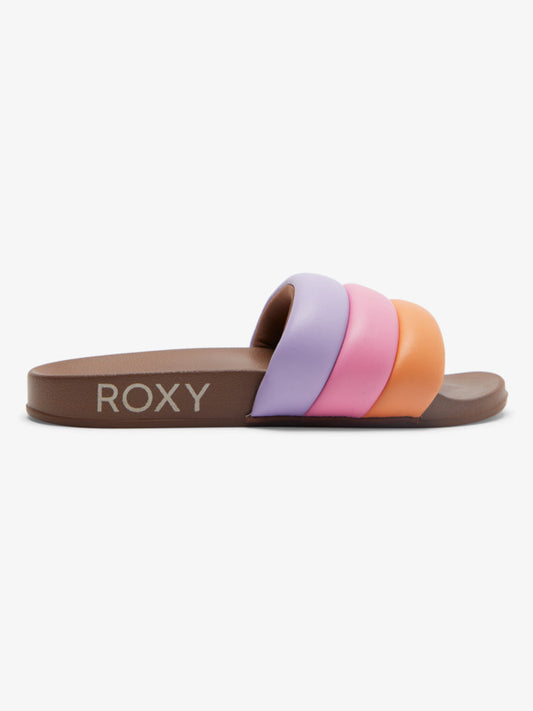 Roxy Womens Puff It Slide Chocolate