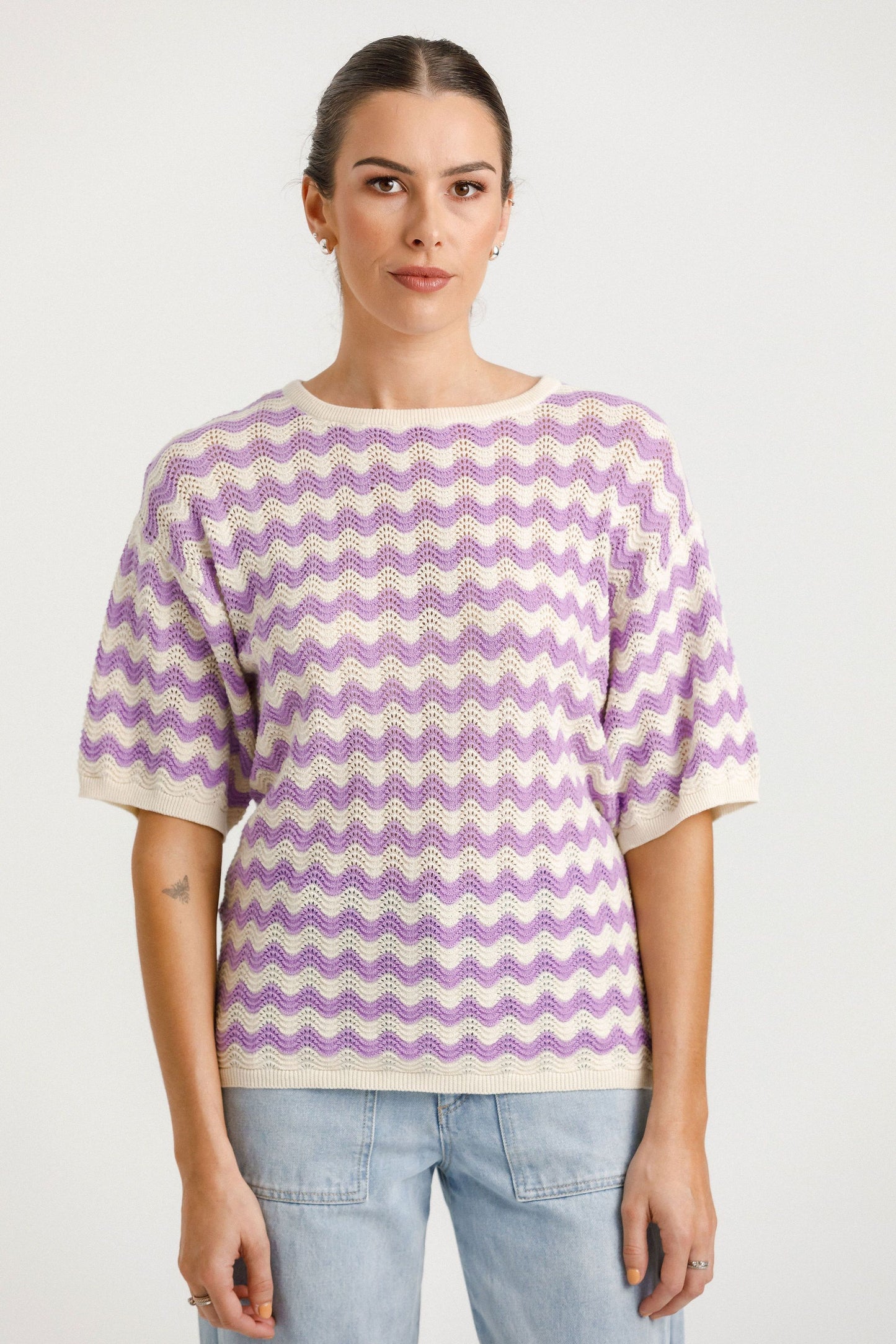 THING THING Squiggle Tee Creamy Lilac