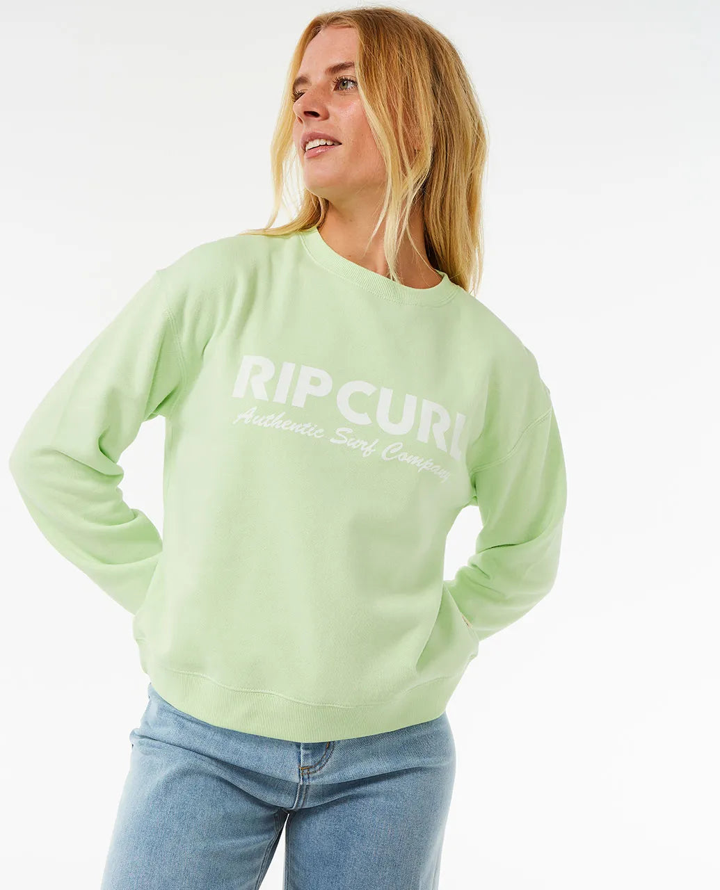 Rip Curl Surf Spray Crew Light Green