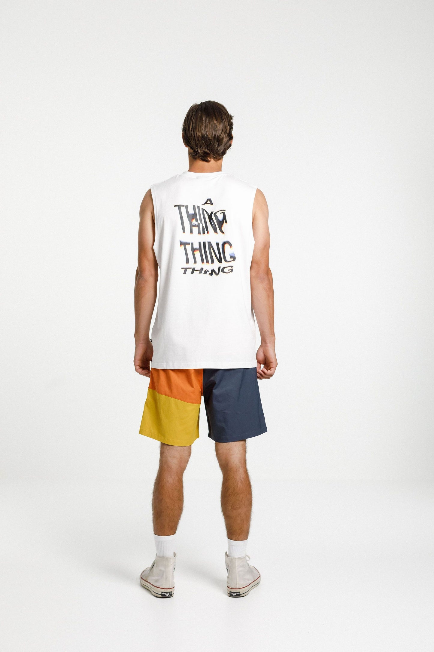 THING THING Wavy Shorts Slate/Orange/Yellow
